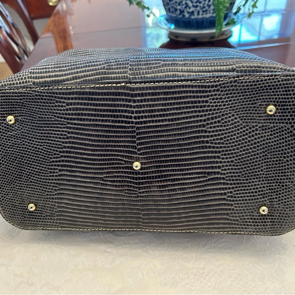 Dooney & Bourke Black and Brown Textured Tote - Picture 3 of 5